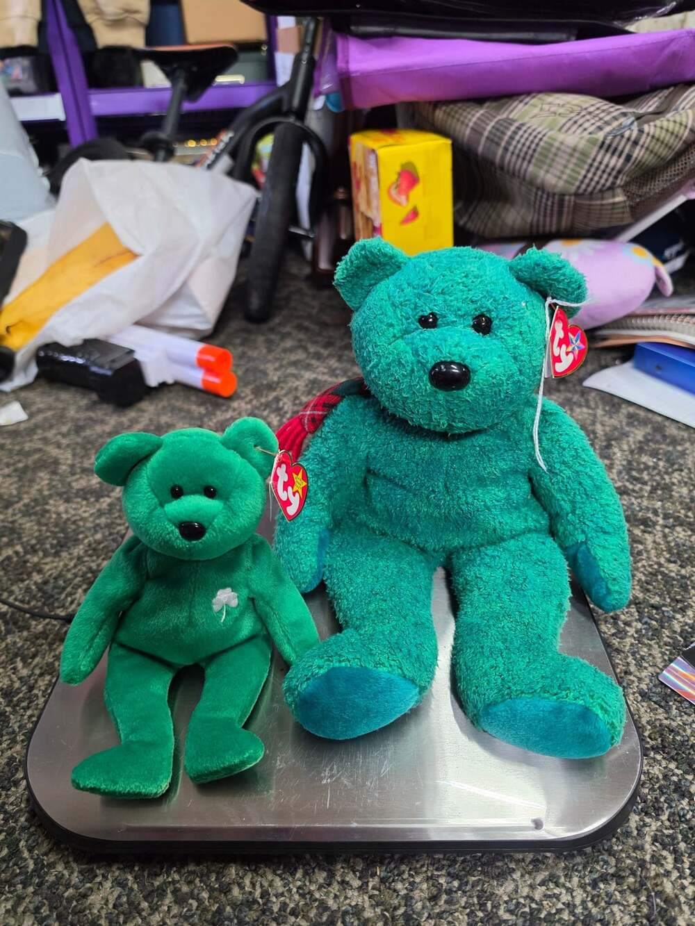 Ty Beanie Buddy Wallace The Bear Plaid Scarf